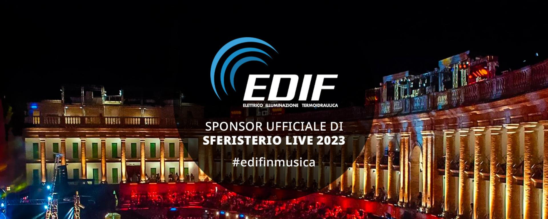Edif: main sponsor di Sferisterio Live '23